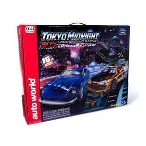 Auto World . AWD 16' Tokyo Midnight Underground Racing Slot Race Set