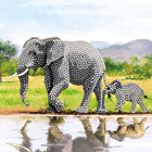 Craft Buddy . CBD Elephant - Crystal Art Card