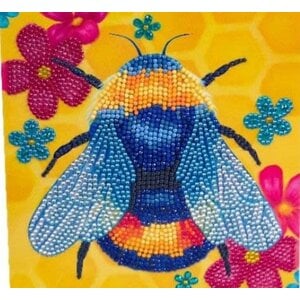 Craft Buddy . CBD Floral Bumble Bee Crystal Art Card Kit