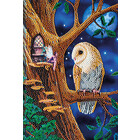 Craft Buddy . CBD Owl and Fairy Tree - Crystal Art Notebook