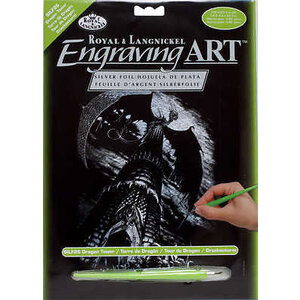 Royal (art supplies) . ROY Silver Engraving  Art Dragon Tower
