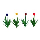 JTT Scenery Products . JTT TULIPS 1/2" tall HO-scale, Variety Color Assortment, 36/pk