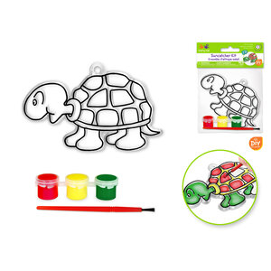 MultiCraft . MCI Krafty Kids Kit: 'DIY' 3D Suncatcher w/3 Paints&Applicator C) Turtle