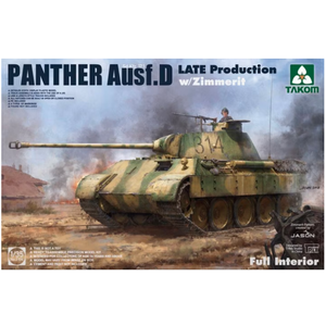 TAKOM . TAO 1/35 WWII German Tank Sd.Kfz.171 Panther Ausf.D Late production w/ Zimmerit/ full interior kit