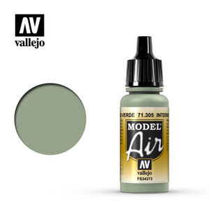 Vallejo Paints . VLJ Interior Grey Green Model Air Acrylic 17 ml