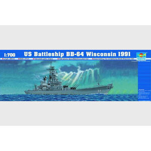 Trumpeter . TRM 1/700 U.S. Battleship BB-64 Wisconson 1991