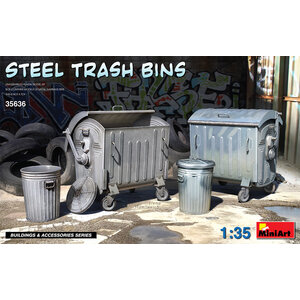 Miniart . MNA 1/35 Steel Trash Bins