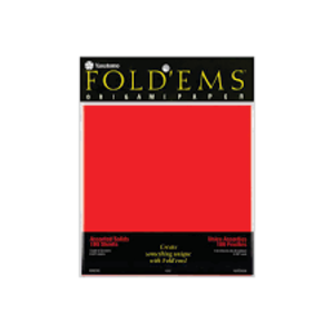 Yasutomo . YAS Yasutomo Fold 'Ems Solid Origami Papers 6.75" 100/Pkg 20 Colors