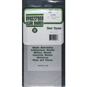 Evergreen Scale Models . EVG Clear Sheet .015 X 6 X 12 (2)
