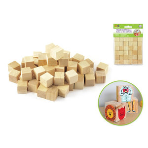 Krafty Kids . KFK Wood Craft Cubes Natural