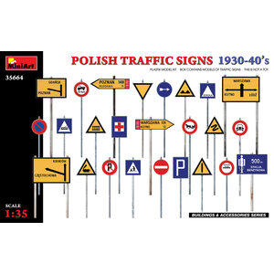 Miniart . MNA 1/35 Polish Traffic Signs 1930-40s Figures