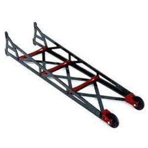 Drag Race Concepts . DRC DragRace Concepts 10" Slider Wheelie Bar /w Plastic Wheels (red)