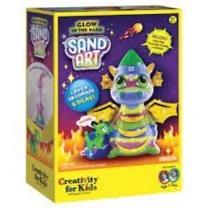 Creativity for kids . CFK Glow in the Dark Sand Art Dragon