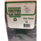 Evergreen Scale Models . EVG 8X21" BLACK SHEET .25MM