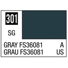 Gunze . GNZ Aqueous Color H301 Semi Gloss Gray FS36081 Charcoal Lizard Camouflage 10ml Bottle