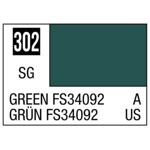 Gunze . GNZ Aqueous Color H302 Satin Green FS34092 Charcoal Lizard Camouflage 10ml Bottle