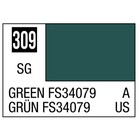 Gunze . GNZ Aqueous Color H309 Semi Gloss Green FS34079 for Vietnam Camouflage 10ml Bottle