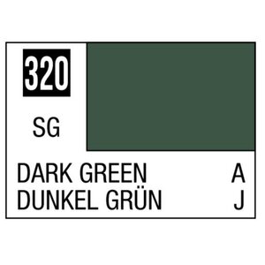 Gunze . GNZ Aqueous Color H320 Semi Gloss Dark Green Japan Air Self Defense Force F-1 Camouflage 10ml Bottle