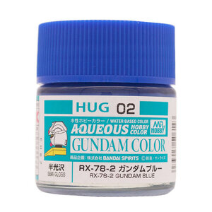 Gunze . GNZ Aqueous Color Gundam HUG02 RX-78-2 Gundam Blue 10ml Bottle