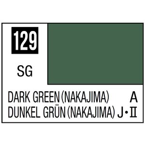 Gunze . GNZ Mr. Color 129 - Dark Green (Nakajima) - 10ml (Semi-Gloss/Aircraft) - 10ml