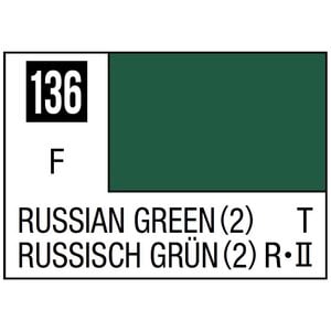 Gunze . GNZ Mr. Color 136 - Russian Green (2) - 10ml (Flat/Tank) - 10ml