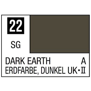 Gunze . GNZ Mr. Color 22 - Dark Earth (Semi-Gloss/Aircraft) - 10ml