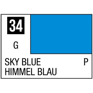 Gunze . GNZ Mr. Color 34 - Sky Blue (Gloss/Primary) - 10ml