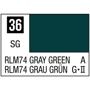 Gunze . GNZ Mr. Color 36 - RLM74 Gray Green (Semi-Gloss/Aircraft) - 10ml