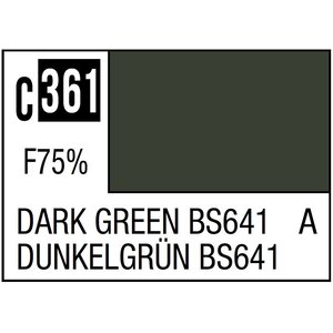 Gunze . GNZ Mr. Color 361 Dark Green BS641, WWII Mid-Late RAF Standard Color - 10ml