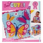 Colorbok . COK Colorbok Sew Cute! Latch Hook Pillow Butterflies