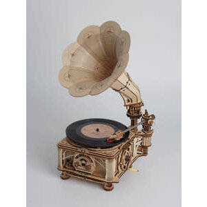 Robotime . ROE Mechanical Wood Models; Classical Gramophone
