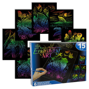 Royal (art supplies) . ROY Rainbow Animals - Engrave Art Activity Set