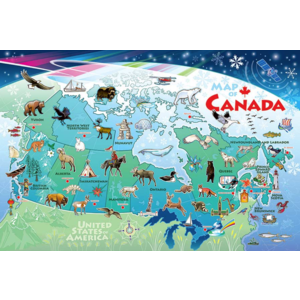 Cobble Hill . CBH Map of Canada Floor Puzzle 48pc