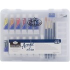 Royal (art supplies) . ROY Small Clear  Case  Acrilyc  Paint  Set