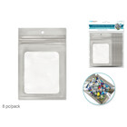 CraftMedley . CMD Silver Zipper-Seal Laminated Poly Pouches: 4.1" x 6.4" 8pc