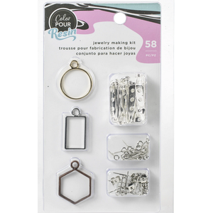 American Crafts . AMC American Crafts Color Pour Resin Jewelry Kit 58/Pkg