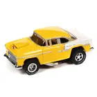 Auto World . AWD AW 1955 Chevy Bel Air (Yellow/White) HO Slot Car