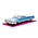 Jada Toys . JAD 1/24 "Pink Slips" 1963 Cadillac - Candy Blue Gradient