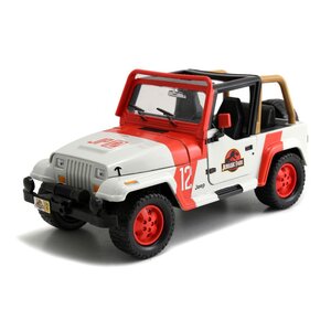 Jada Toys . JAD "Jurassic World" 1/24 1992 Jeep Wrangler - Milk White