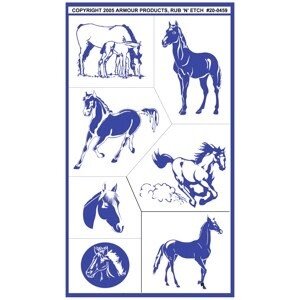 Armour Products (etch) . API Armour Etch Stencil Horses