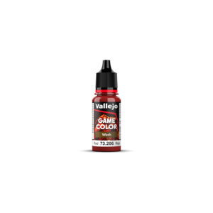 Vallejo Paints . VLJ RED GAME WASH 17ML