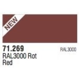 Vallejo Paints . VLJ Red RAL3000 18ml Acrylic