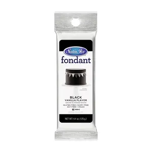 Satin Fine Foods . SFF Black Fondant 4.4oz