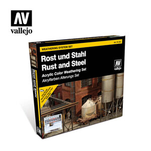 Vallejo Paints . VLJ Rust and Steel Effects Set 9 pcs