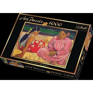 Trefl (puzzles) . TRF 1000 PIECE ART PUZZLE WOMAN OF THE TAHITI ON THE BEACH PUZZLE