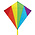Skydogs Kites . SKK 32" Rainbow Diamond Shape Kite