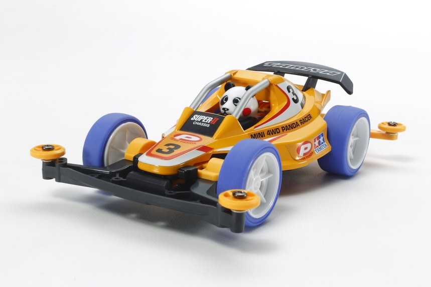 TAMIYA Mini 4WD Panda Racer 完成モデル 1/32 JR Mini 4WD Panda Racer Kit, Super lI Chassis - PM
