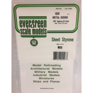 Evergreen Scale Models . EVG Corrugated .080 Spacing