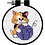 Dimensions . DMS Dimensions Learn-A-Craft Counted Cross Stitch Kit 3" Round Cute Kitty