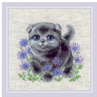 RIOLIS . RIO RIOLIS Counted Cross Stitch Kit 6"X6" Lop-Eared Kitten